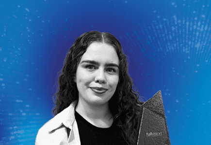 Erin wins the Full Steam Ahead Award